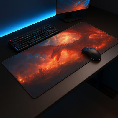 Picture of Gamezelle Fire Dragon Fury großes (erweitertes) Gaming-Mauspad (800×300 mm)