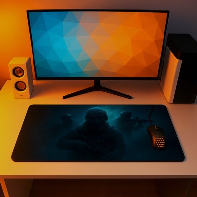 Picture of Gamezelle Ghost Special Forces Trident großes (erweitertes) Gaming-Mauspad (800×300 mm)